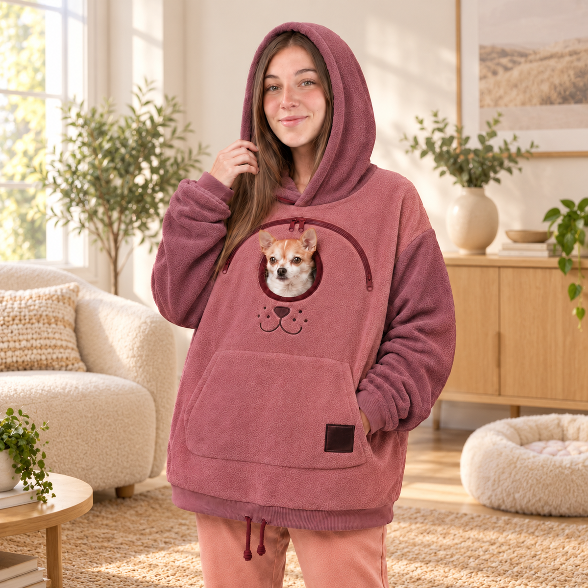 Sherpa Dog Carrier Hoodie