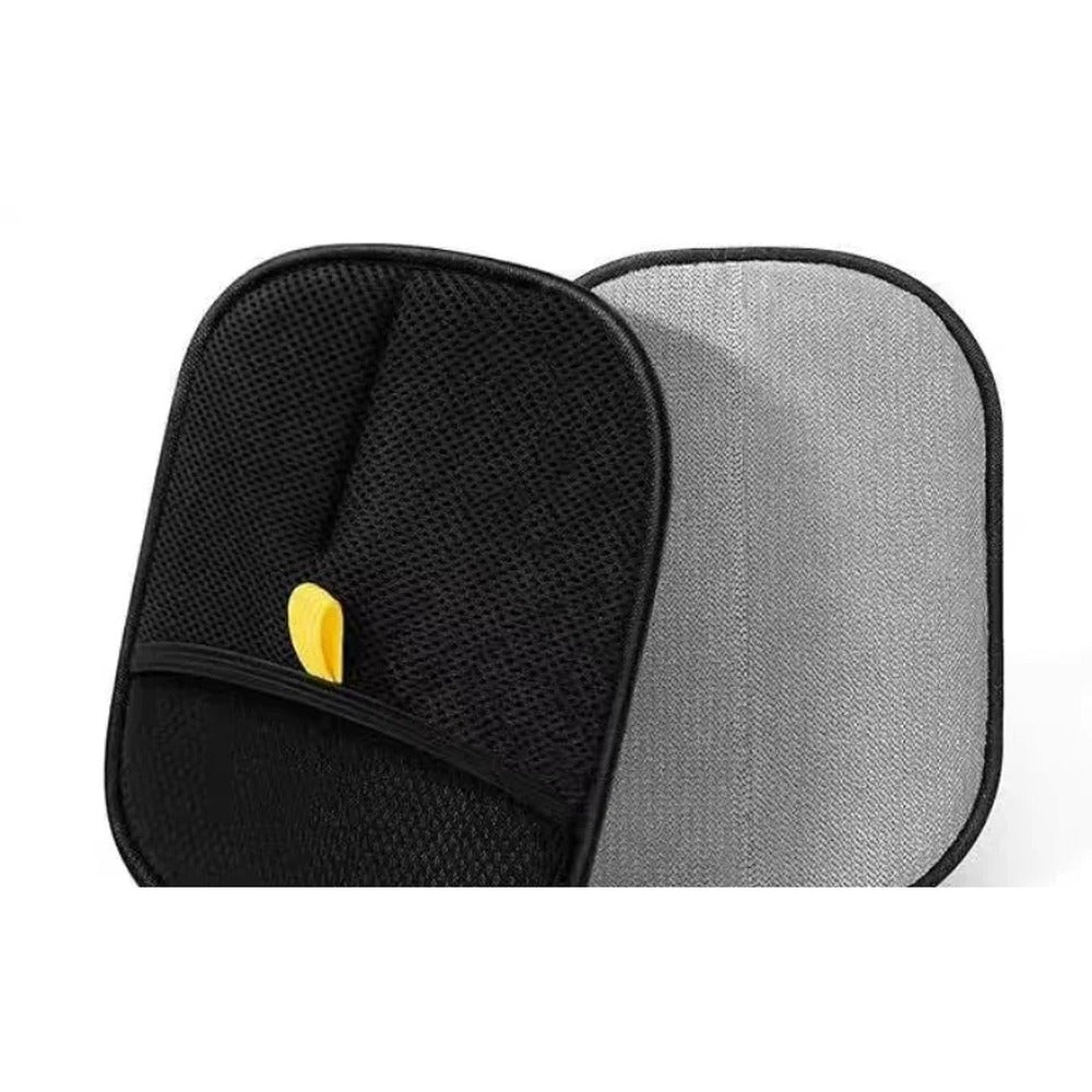 Both sides of the pet hair remover glove